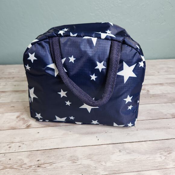 Navy Stars Lunch Bag Cooler Bag NEW - Picture 4 of 9